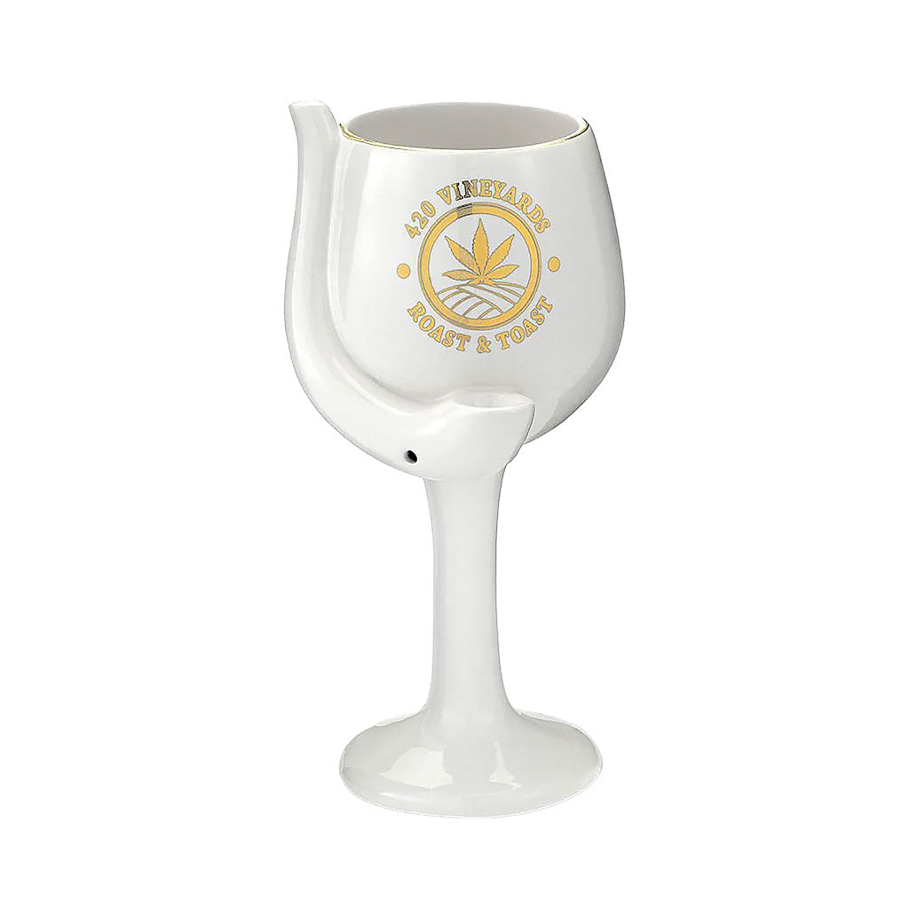 420 VINEYARDS - ROAST & TOAST CERAMIC WINE GLASS PIPE