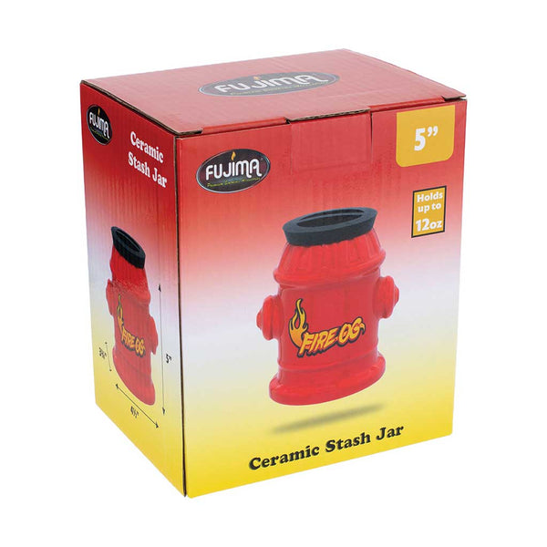LARGE FIRE HYDRANT CERAMIC STASH JAR