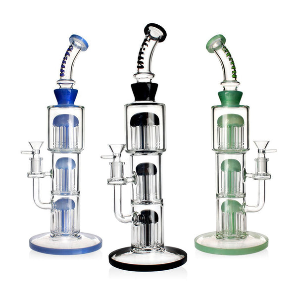 Hittn Triple Tree Perc Bent Neck Dab Rig