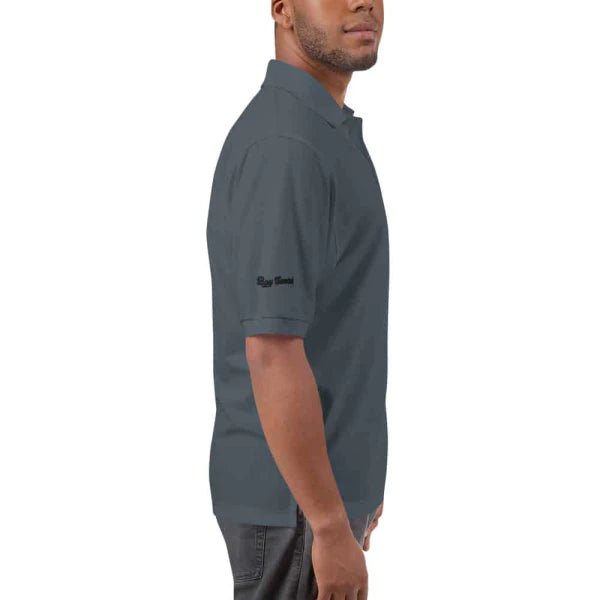 Premium Golf Polo-Steel Grey side