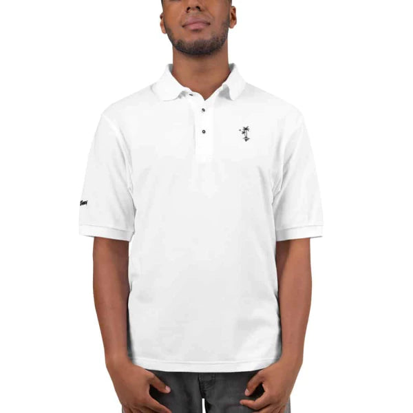 Premium Golf Polo-White full