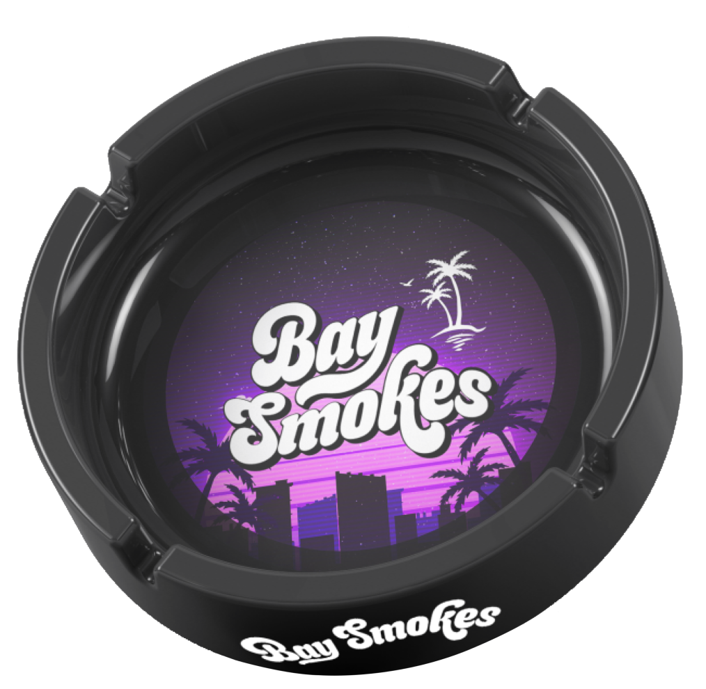 bay smokes ash tray black