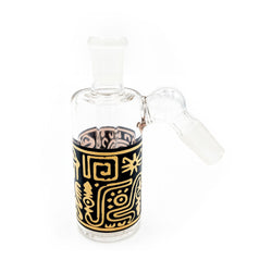 TRIBAL PRINT ASH CATCHER WITH SHOWERHEAD PERC 14MM MALE 45° ANGLE