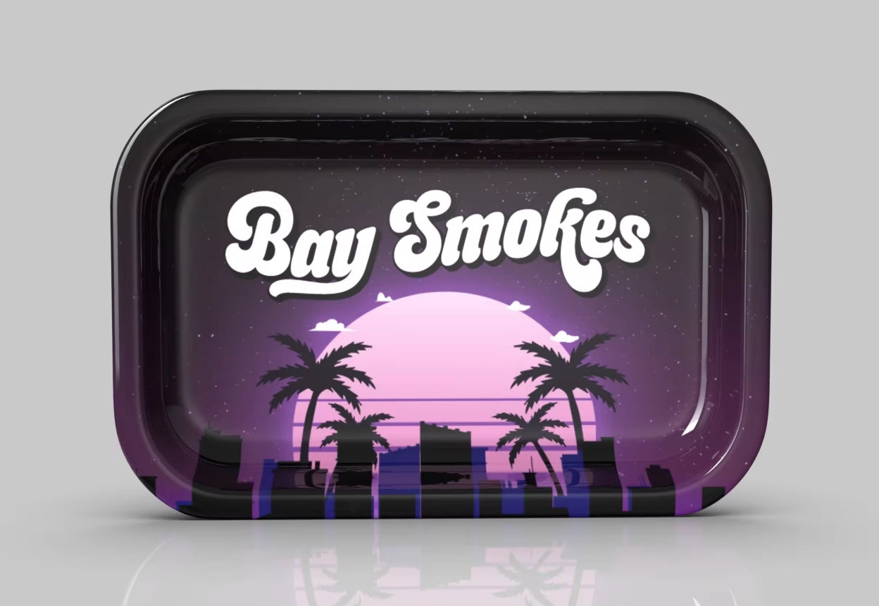 bay smokes rolling tray black