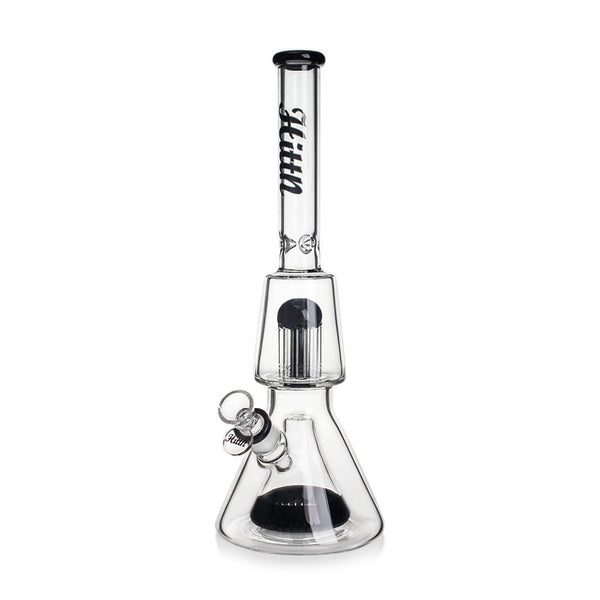 HITTN 8-ARM TREE & PYRAMID DOUBLE PERC BEAKER BONG