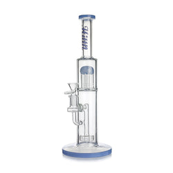 HITTN DOUBLE CHAMBER SHOWERHEAD & TREE ARM PERC STRAIGHT BONG
