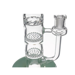 HITTN DOUBLE HONEYCOMB WITH TURBINE PERC STRAIGHT TUBE BONG