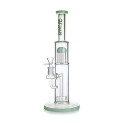 HITTN DOUBLE CHAMBER SHOWERHEAD & TREE ARM PERC STRAIGHT BONG