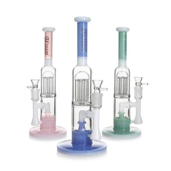 HITTN SHOWERHEAD 6-ARM TREE PERC STRAIGHT TUBE BONG