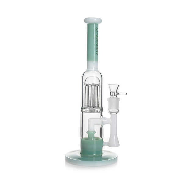 HITTN SHOWERHEAD 6-ARM TREE PERC STRAIGHT TUBE BONG
