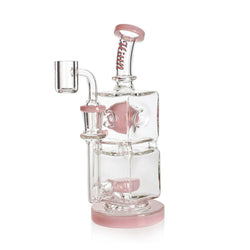 HITTN SHOWERHEAD PERC DAB RIG WITH DOUBLE CUBE CHAMBER