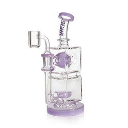 HITTN SHOWERHEAD PERC DAB RIG WITH DOUBLE CUBE CHAMBER
