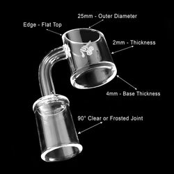 FAT BOTTOM QUARTZ BANGER - 90° DEGREE | YL-CLOSEOUT