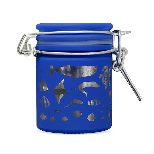 NEON BLUE SEA CREATURES MINI STASH JAR