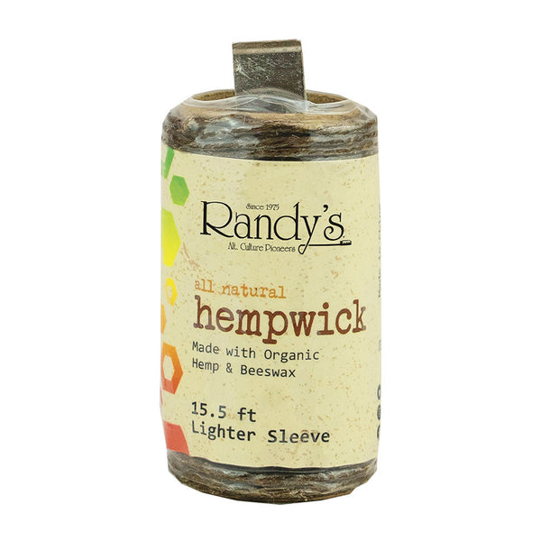 Randy's Hemp Wick with Lighter Holder - 15.5ft (All Natural)