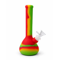 SILICONE BEAKER BONG WITH REMOVABLE GLASS BOWL
