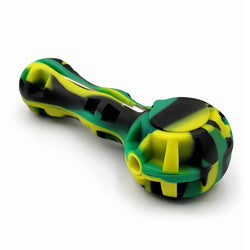 SILICONE SPOON PIPE WITH GLASS BOWL