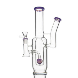 SPHERE PERC DOUBLE BOWL GLASS BONG WITH SIDE ARM RECYCLER