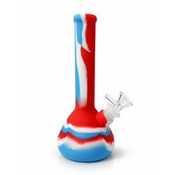 SILICONE BEAKER BONG WITH REMOVABLE GLASS BOWL