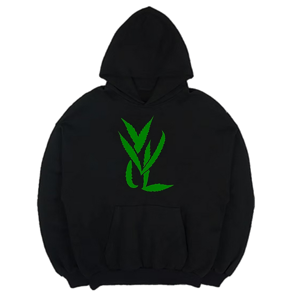 GREEN ON BLACK HOODIE