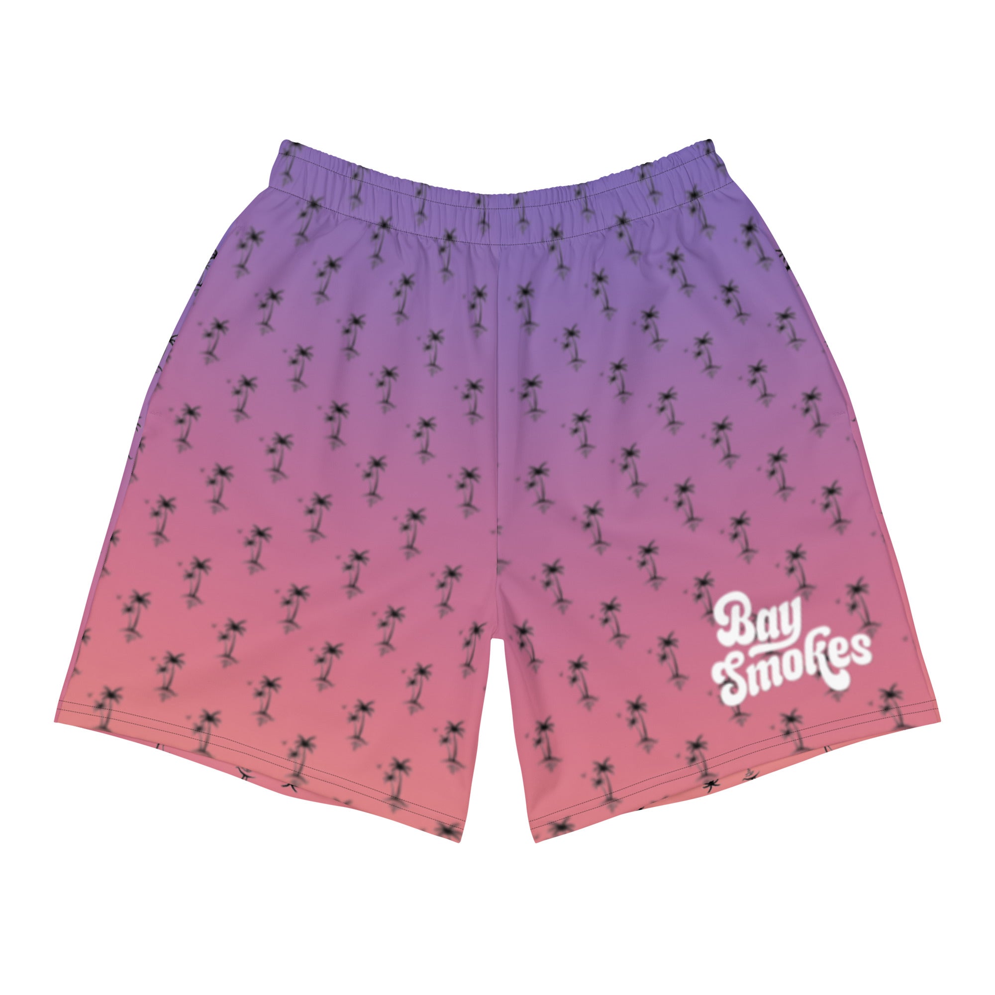 bay smokes Palm Tree Gradient Shorts Sunrise